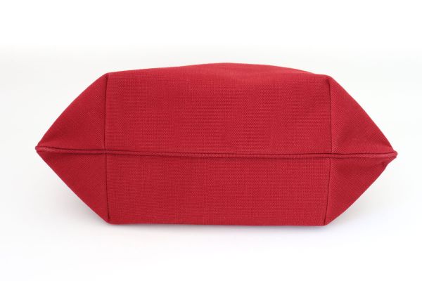 Bottega Veneta Red Canvas Tote Bag #5