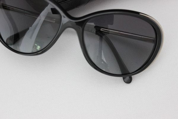 Chanel Model 6037 Polarized Sunglasses Black & Silver #4
