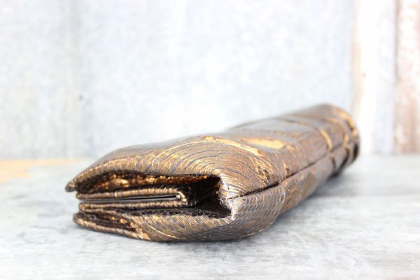 Judith Leiber $1795 Bronze REEM AYERS Snakeskin Clutch #5