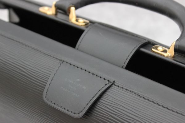 Louis Vuitton Black Epi Leather Serviette Fermoir Briefcase #11