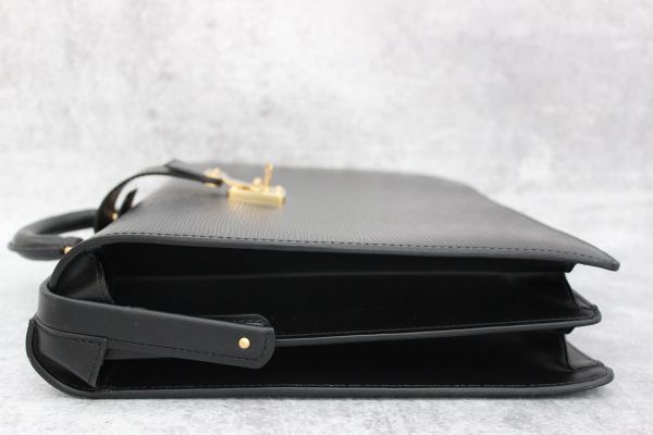 Louis Vuitton Black Epi Leather Serviette Fermoir Briefcase #4