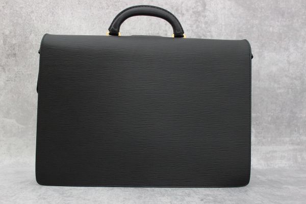Louis Vuitton Black Epi Leather Serviette Fermoir Briefcase #6