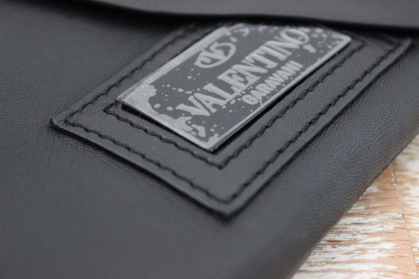 Valentino Garavani Black Nappa Leather BOW Clutch #3