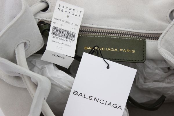 Balenciaga Beige Suede Drawstring Bag #10