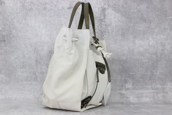 Balenciaga Beige Suede Drawstring Bag #2