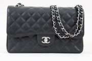 Chanel Black Caviar Jumbo Double Flap Bag