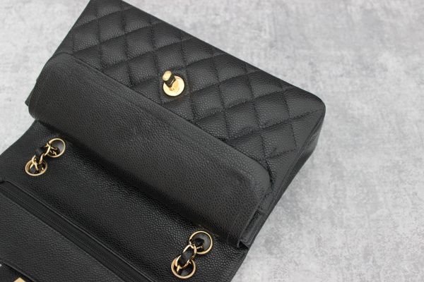 Chanel Small Caviar Classic Double Flap Bag Black #7