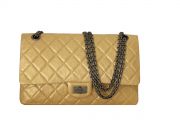 Chanel Gold Aged Calfskin Quilted 255 Reissue 226