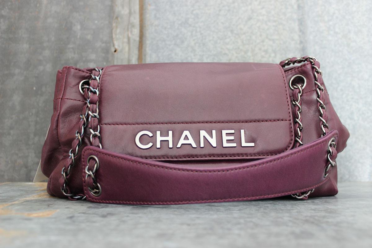 Chanel Purple LAX East West Flap Bag