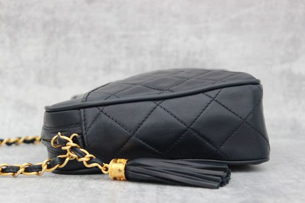 Chanel Vintage Navy Quilted Lambskin Camera Bag #3