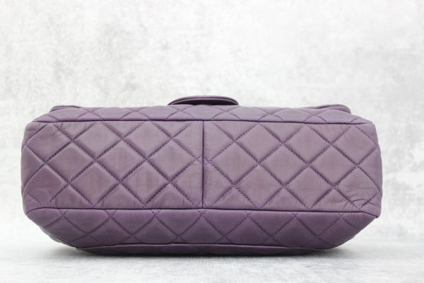 Chanel Purple Quilted Washed Lambskin Jumbo Single Flap #3