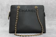 Chanel Black Caviar Leather Sac Shopping Shoulder Bag