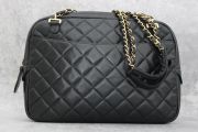Chanel Vintage Black Lambskin Shoulder Bag