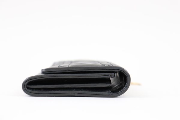 Dior Black Lambskin Cannage Long Wallet #4