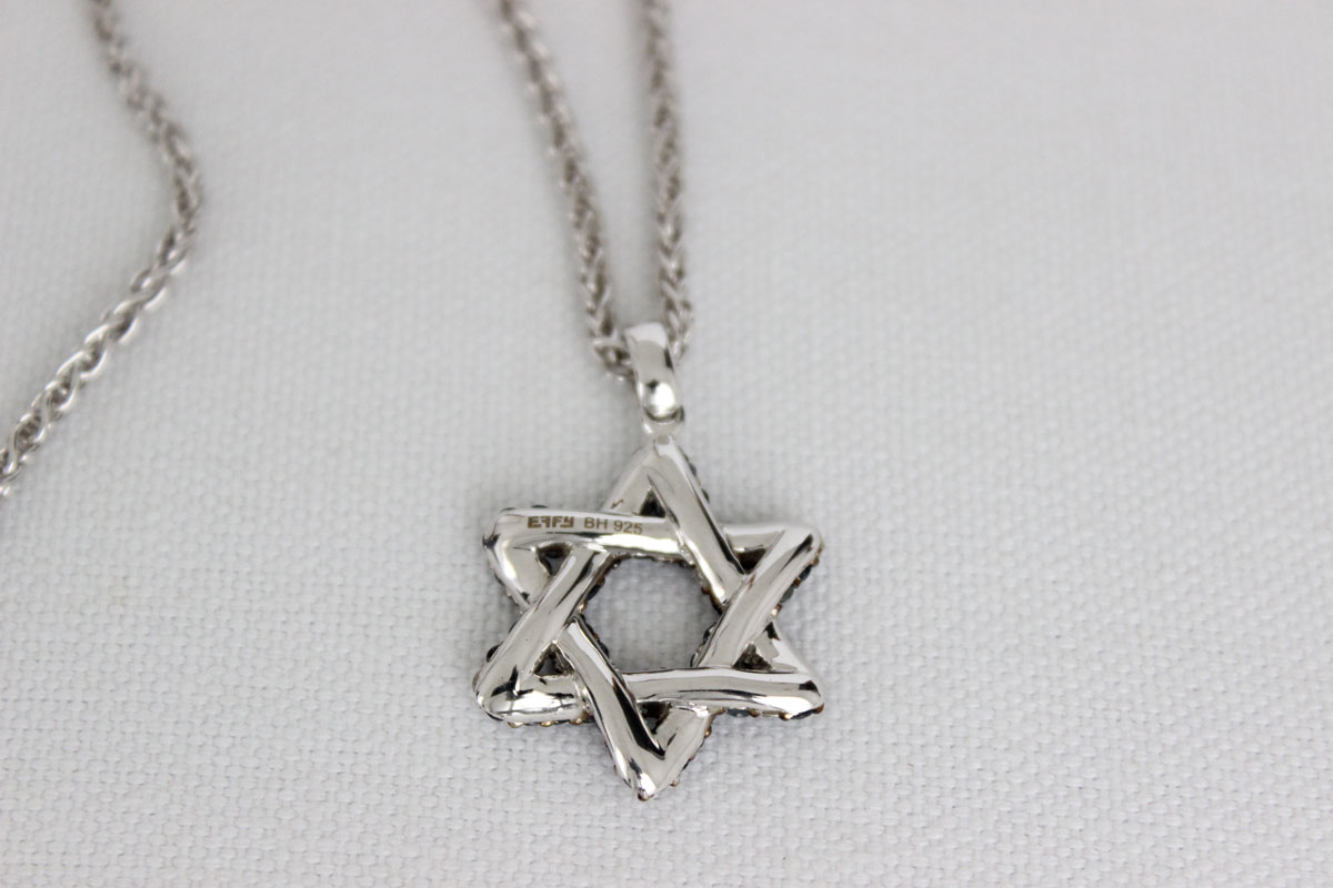 Effy Blue Sapphire Star of David 