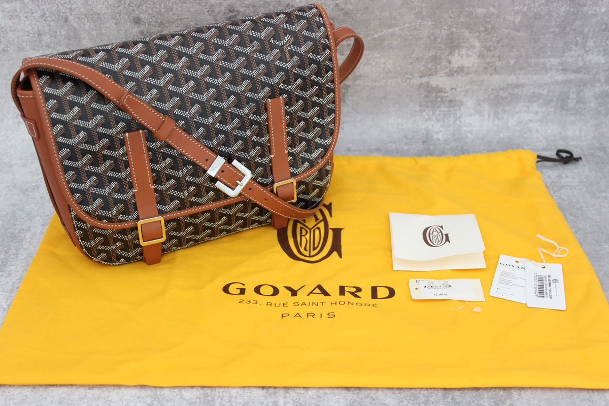 GOYARD Goyardine Belvedere II MM Messenger Bag Black 1244353
