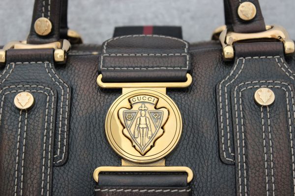Gucci Metallic Leather Aviatrix Boston Bag #2