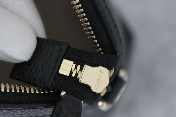 Gucci Black Leather GG Charm Dome Bag #12