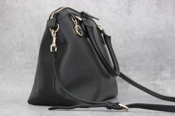 Gucci Black Leather GG Charm Dome Bag #2