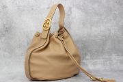 Gucci Camel Leather Interlocking Icon Tassel Shoulder Bag