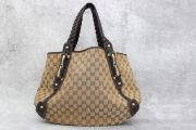 Gucci Beige Ebony GG Canvas Pelham Shoulder Bag
