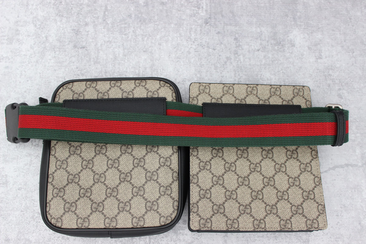 Gucci Two Pouch GG Supreme Belt Bag at Jill&#39;s Consignment