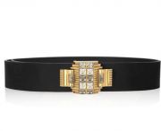 Gucci Swarovski Crystal Reversible Belt Black Size 38