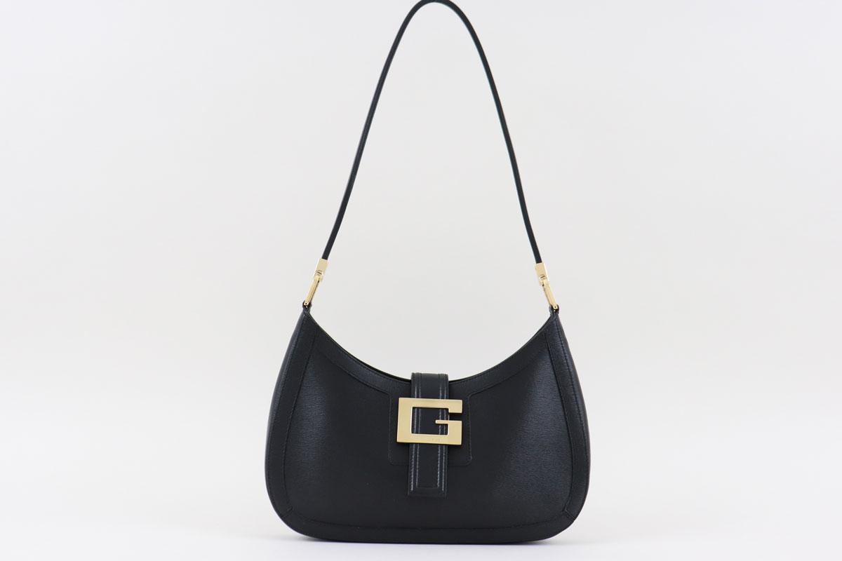 Gucci Black Leather Vintage Shoulder Bag Gucci