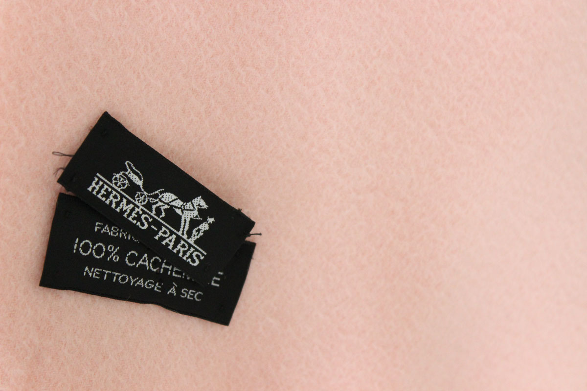 Hermes Pink Cashmere Throw Blanket