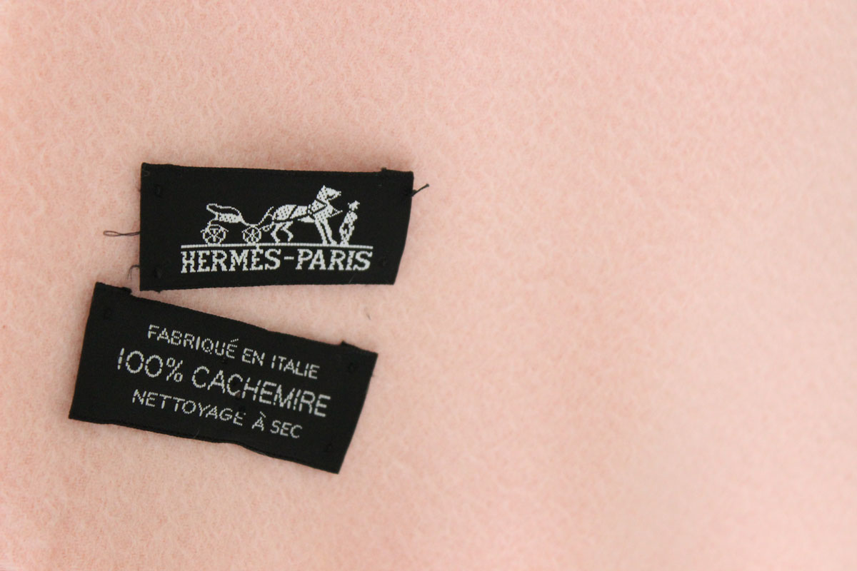 Hermes Pink Cashmere Throw Blanket