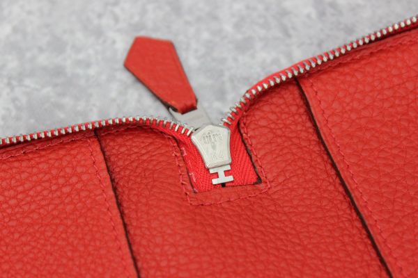 Hermes Rouge Red Togo Leather CD Case #4