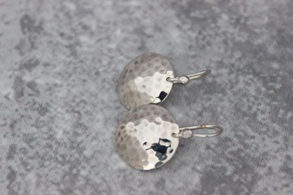 Ippolita Hammered Silver and Diamond Earrings #3