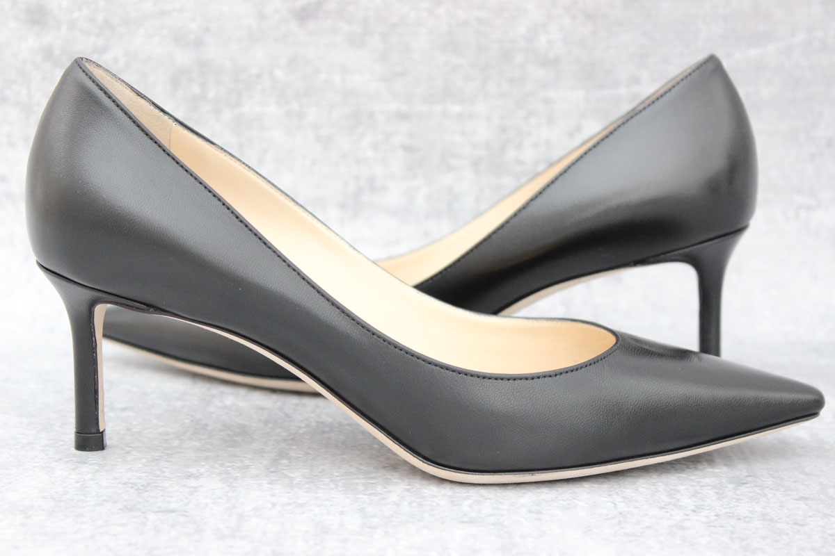 Jimmy Choo Romy 60 Classic Black Leather Pumps at Jill's Consignment