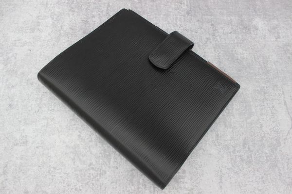 Louis Vuitton Black Epi Leather Agenda Cover GM