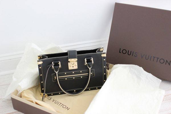 Louis Vuitton Black Suhali Leather Le Fabuleux
