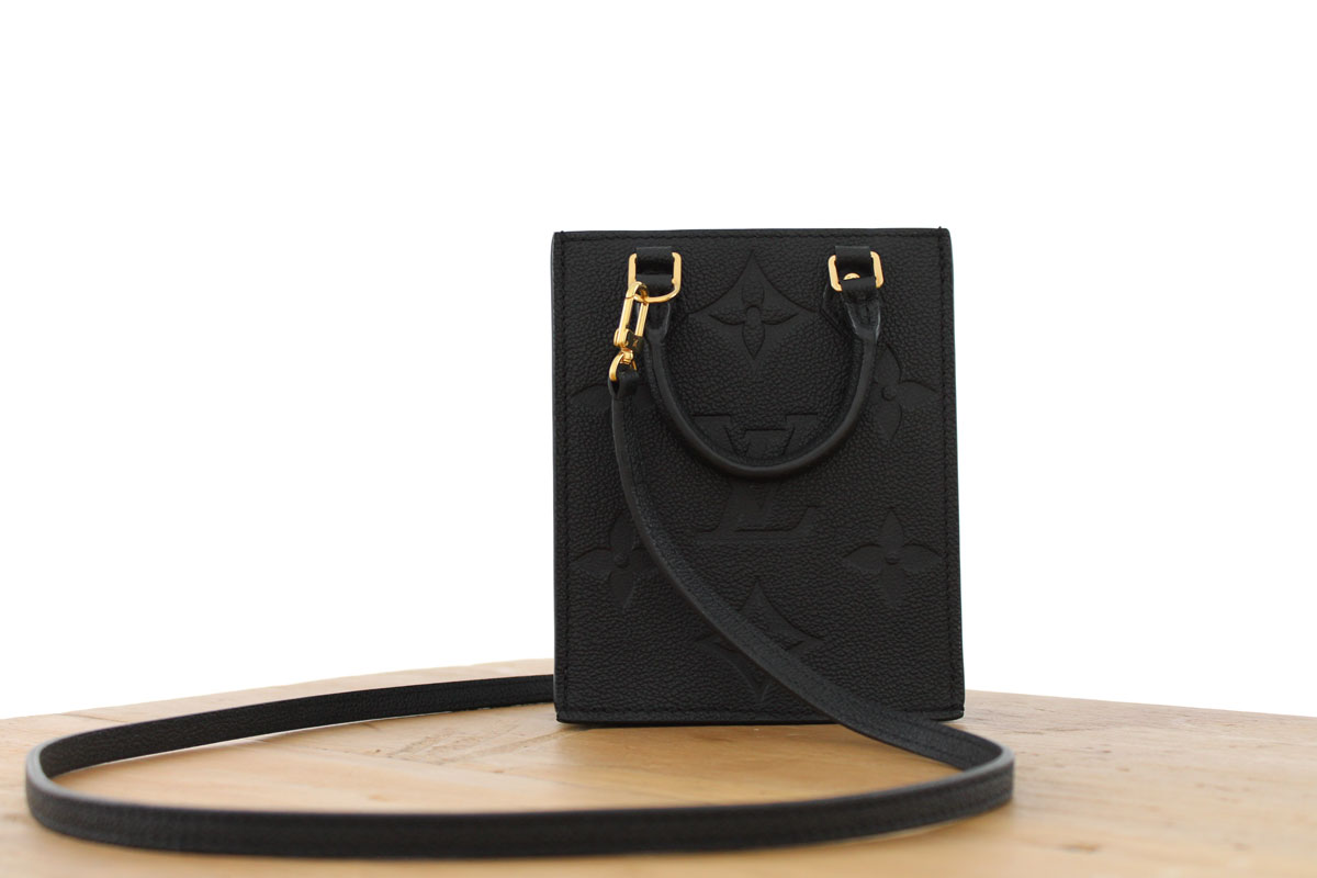 Louis Vuitton Black Monogram Empreinte Petit Sac Plat at Jill's Consignment