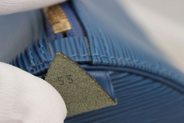 Louis Vuitton Blue Epi Leather Keepall 55 #8