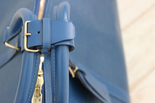 Louis Vuitton Blue Epi Leather Keepall 55 #6