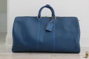 Louis Vuitton Blue Epi Leather Keepall 55