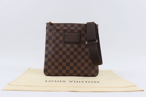 Louis Vuitton Damier Ebene Brooklyn Pochette Plate Bag #12