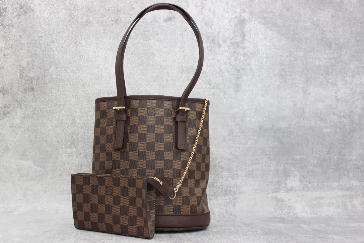 Louis Vuitton Damier Ebene Marais Bucket Bag at Jill&#39;s Consignment