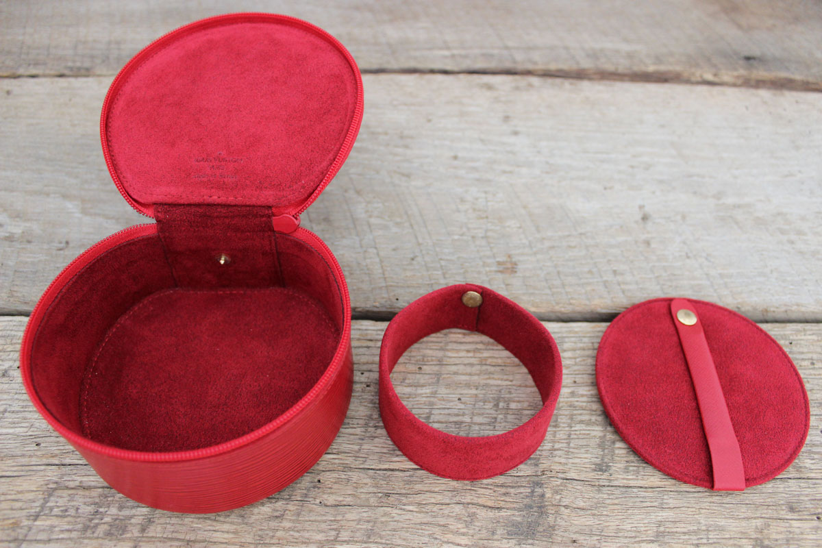 LOUIS VUITTON Epi Ecrin Bijoux 10cm Jewelry Box Case Red 1284682