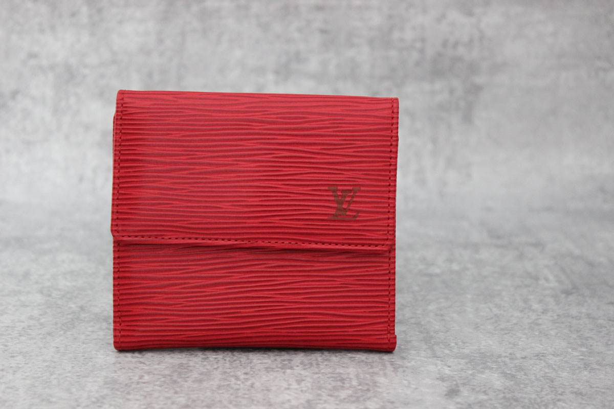 Louis Vuitton Red Epi Leather Elise Wallet at Jill's Consignment