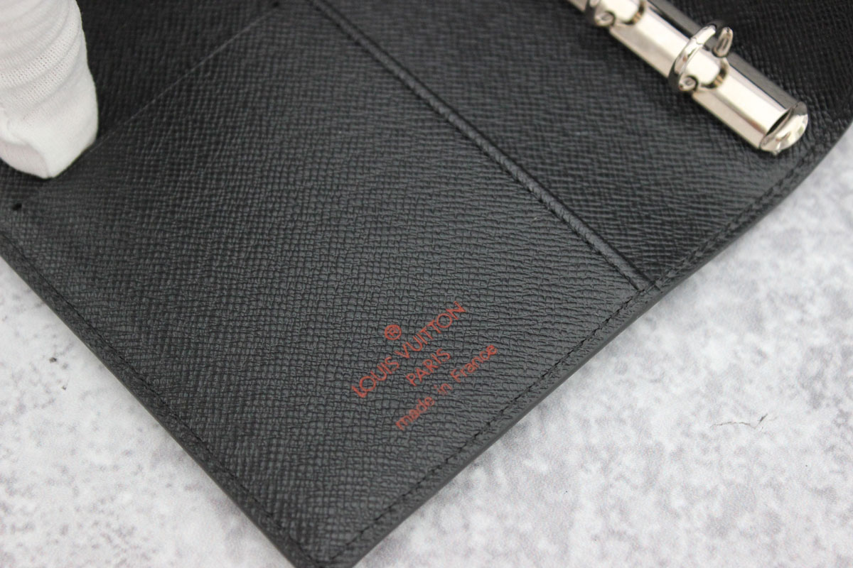LOUIS VUITTON Epi Pocket Agenda Cover Black with Refill 177961