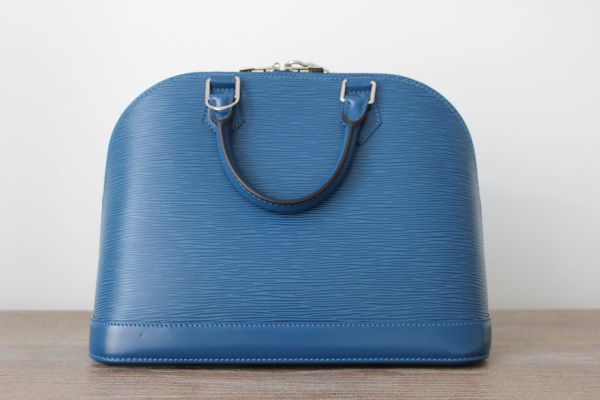 Louis Vuitton Epi Leather Alma PM Cyan Blue #7