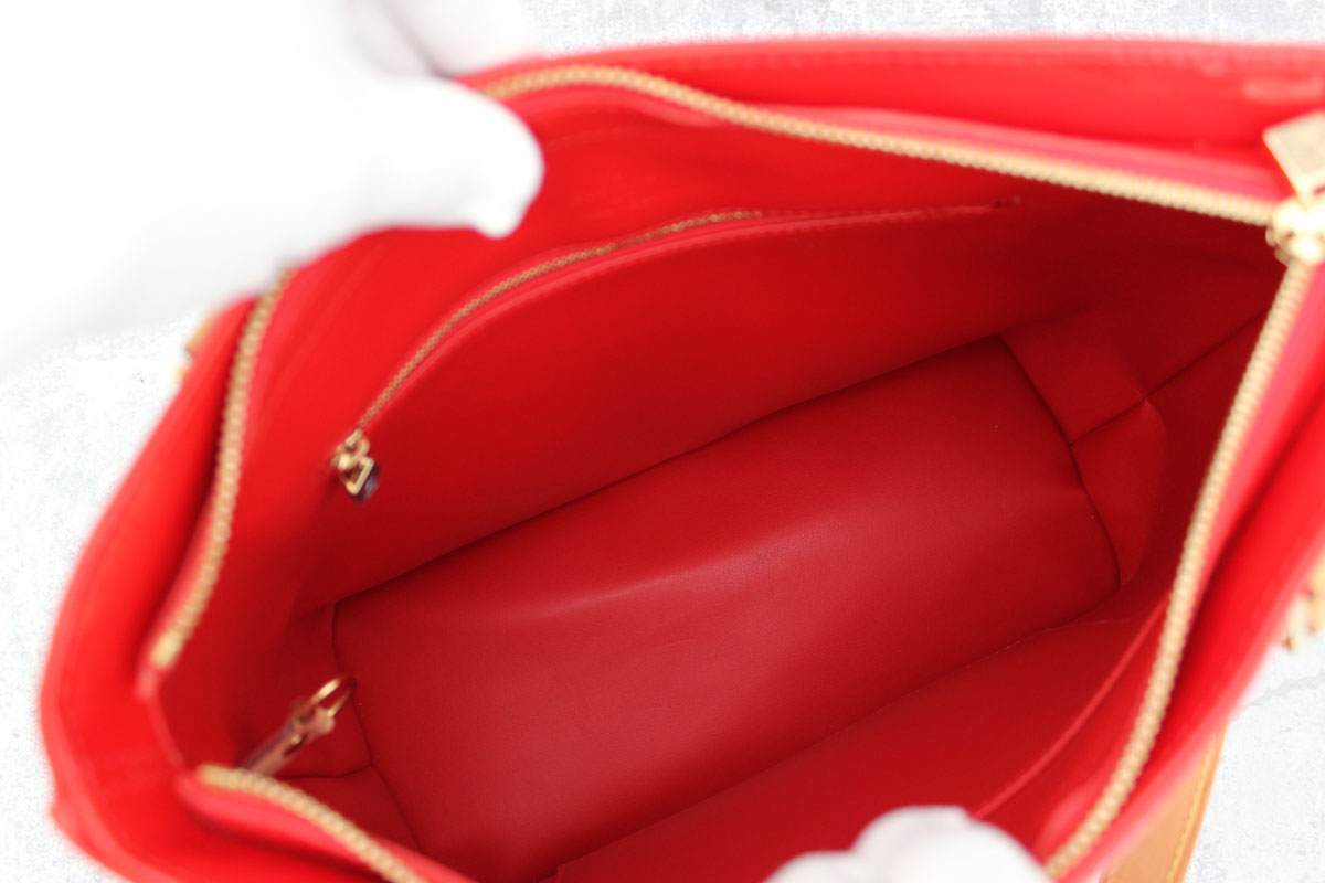 Louis Vuitton Red Monogram Vernis Houston Tote at Jill&#39;s Consignment
