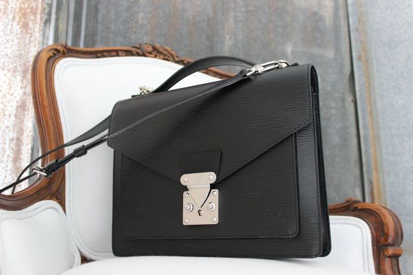 Louis Vuitton Black Epi Leather MONCEAU Bag #2