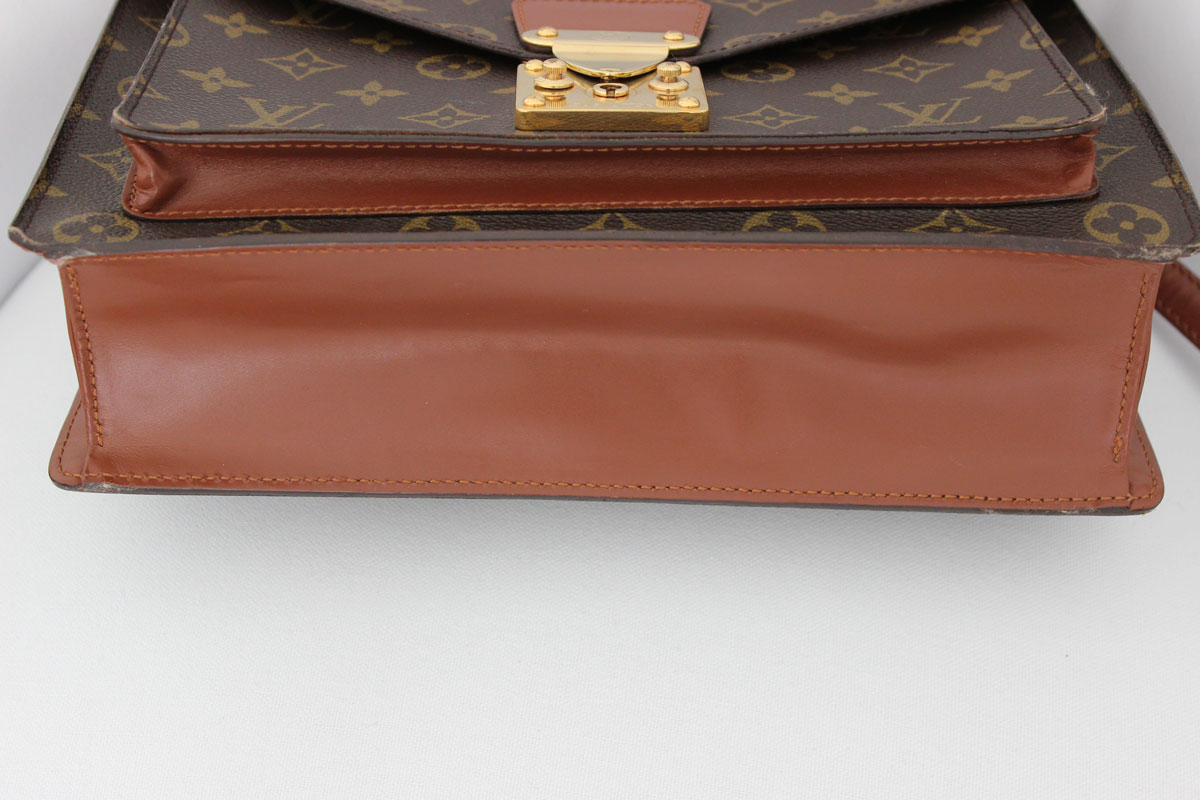 Auth Louis Vuitton Monogram Monceau 2way Briefcase Shoulder Hand