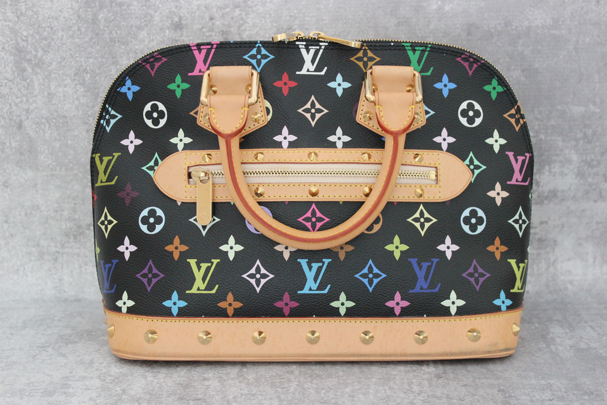 AUTHENTIC Louis Vuitton Alma Black Monogram Multicolor PM PREOWNED (WB –  Jj's Closet, LLC