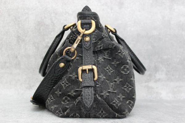 Louis Vuitton black denim Neo Cabby MM #4
